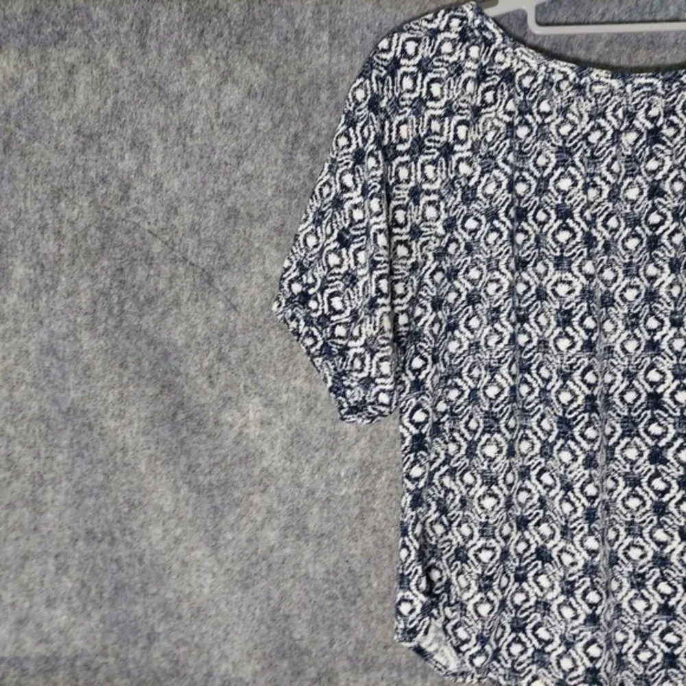 Abercrombie Fitch Top Women M Floral Puff Sleeve Round Hem Popover Boho Festival